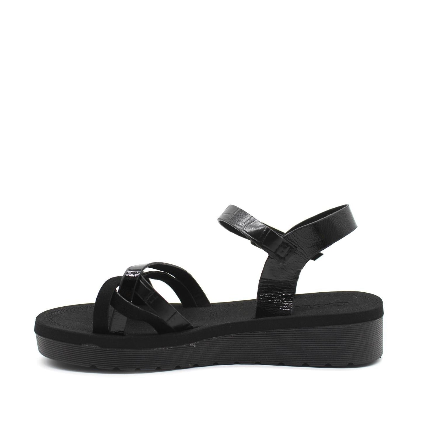 Sandalia Negra Mujer 13211