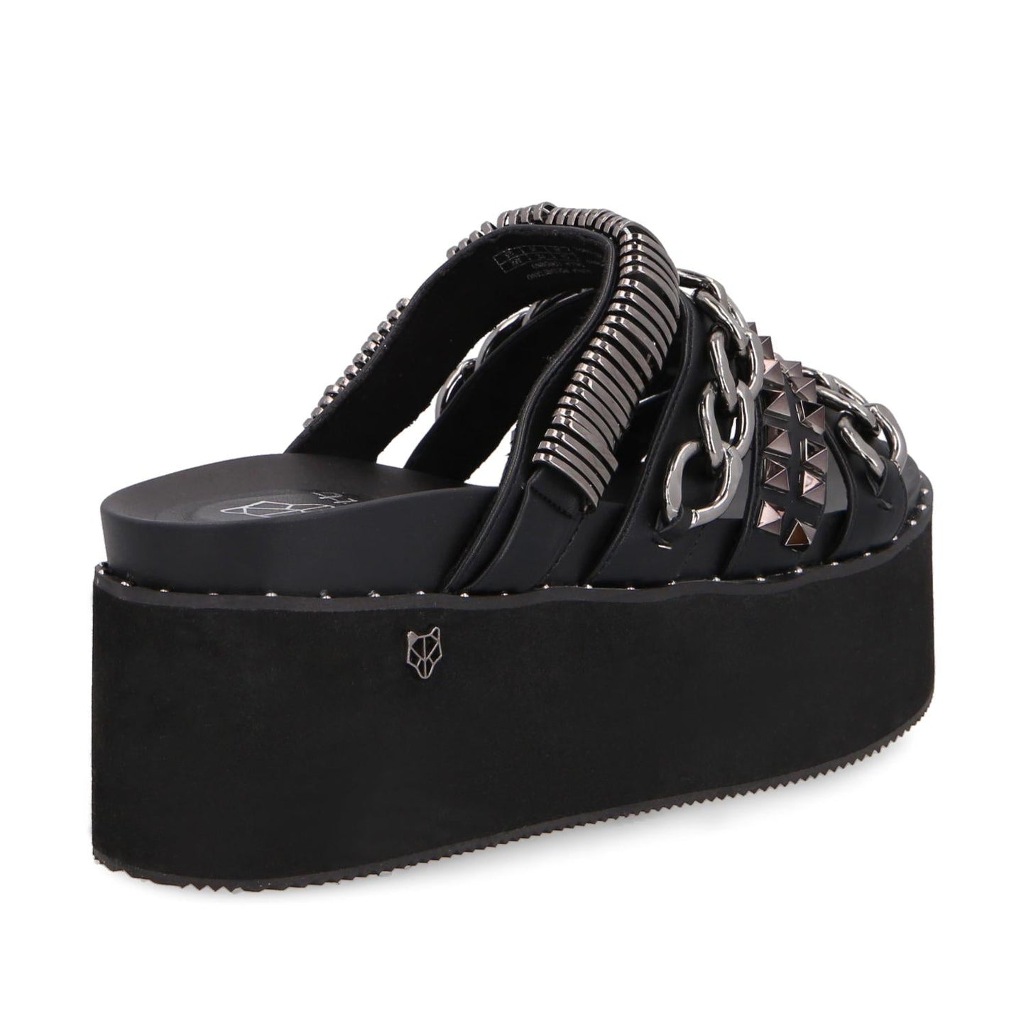 Sandalia Plataforma Negra Mujer 15660