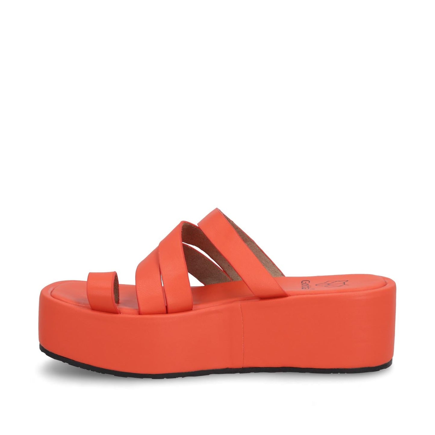 Sandalia Plataforma Naranja Mujer 35221