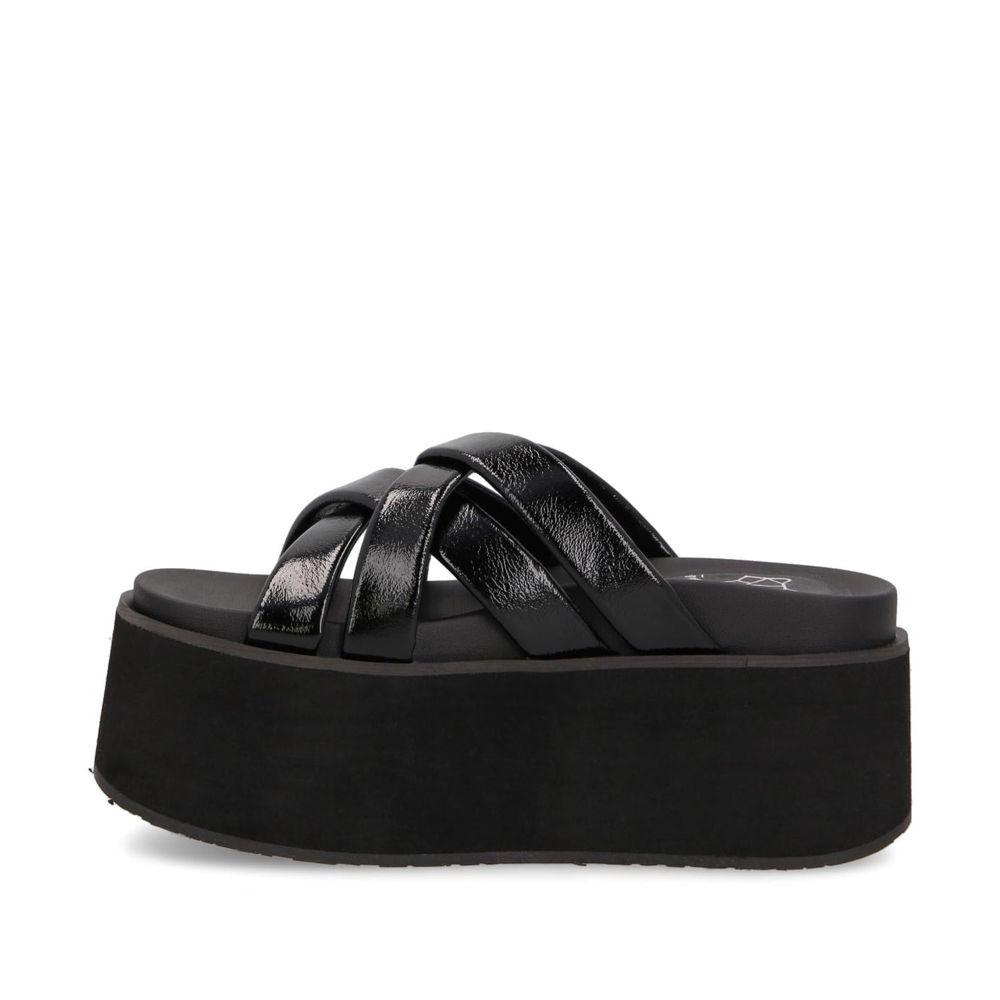 Sandalia Plataforma Negra Mujer 35184
