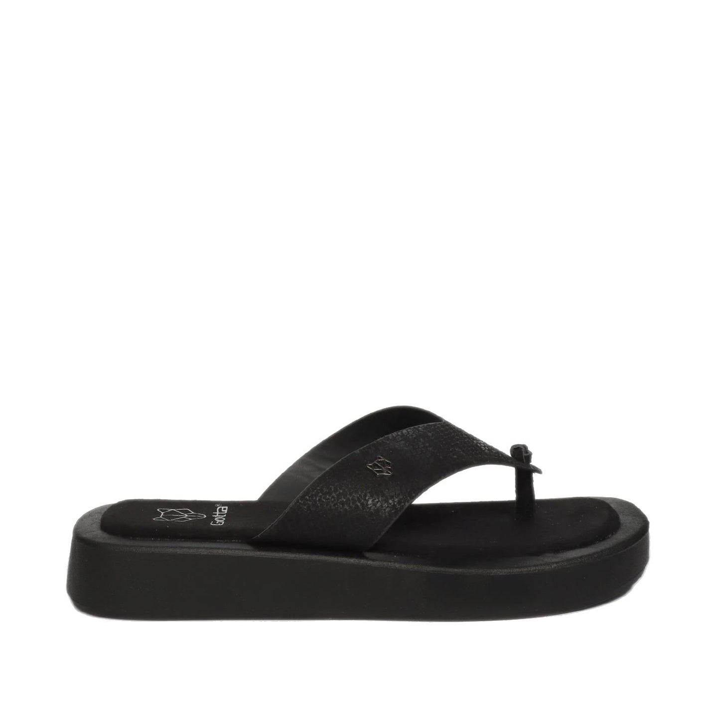 Sandalia Plana Negra Mujer 23292