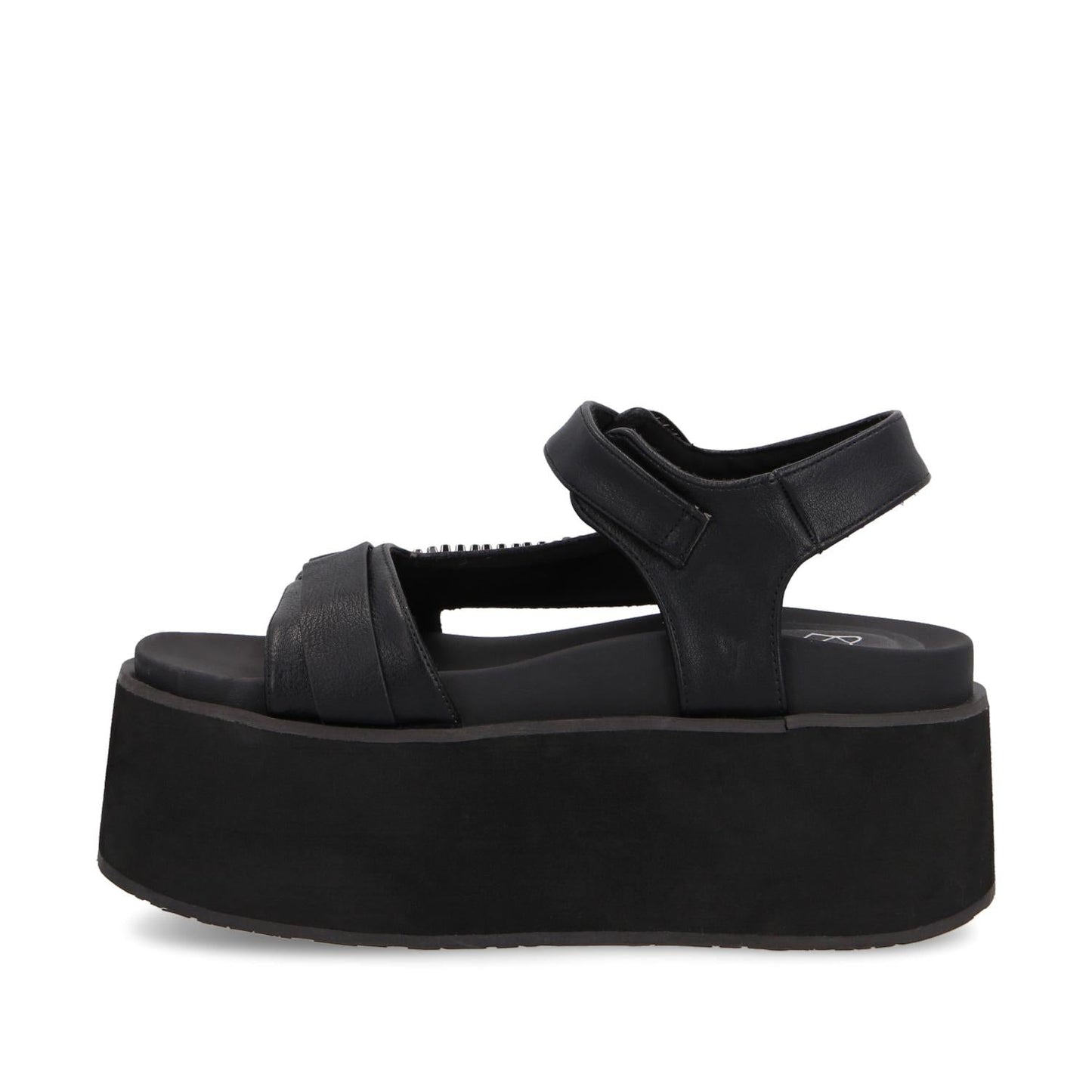 Sandalia Plataforma Negra Mujer 35183