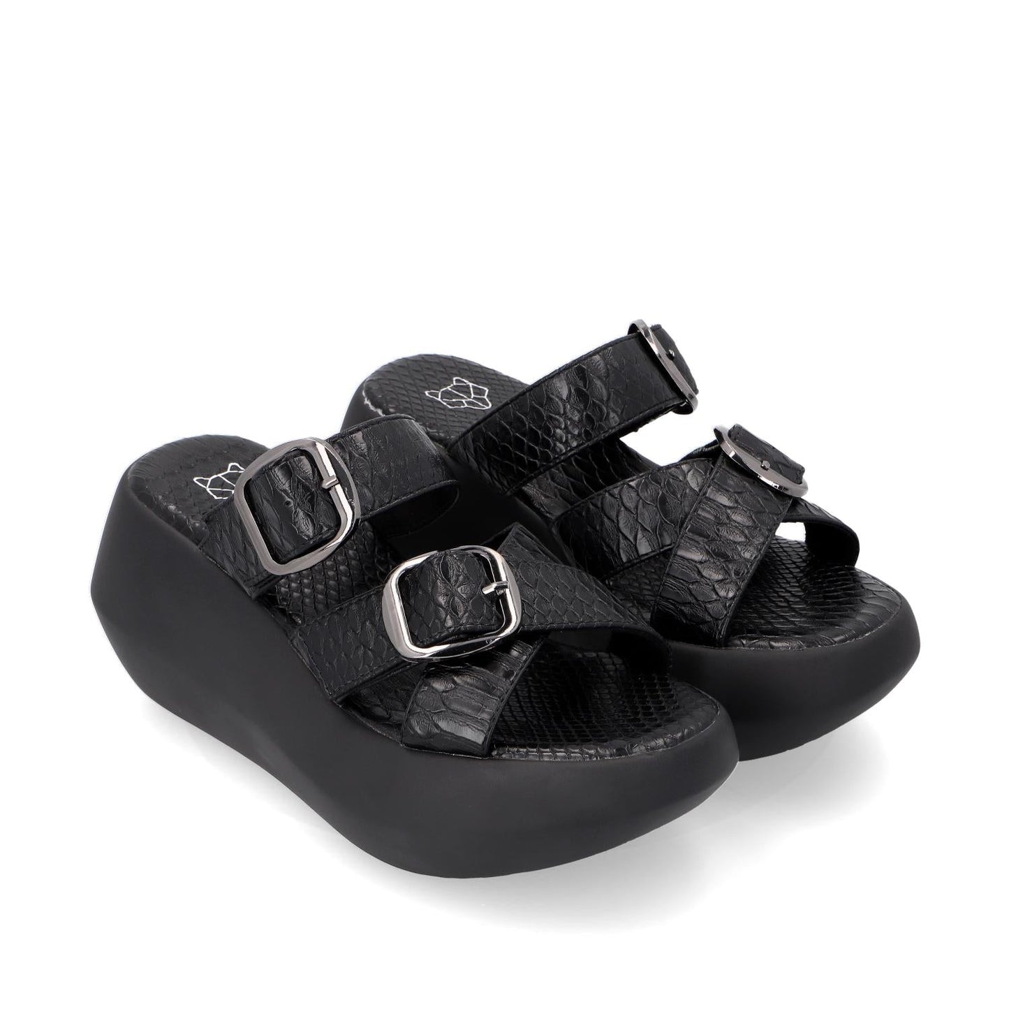 Sandalia Plataforma Negra Mujer 35232