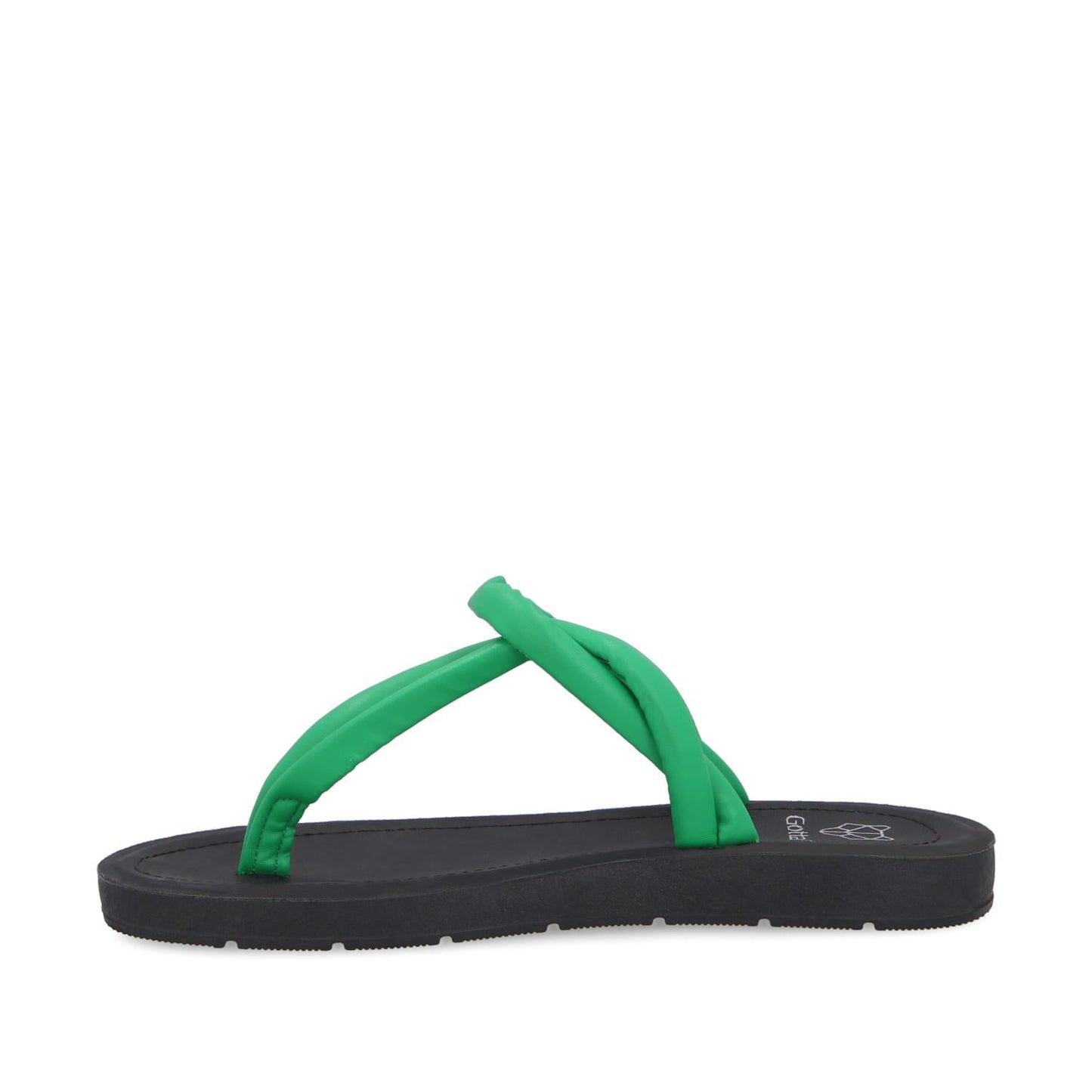 Sandalia Plana Verde Mujer 13254
