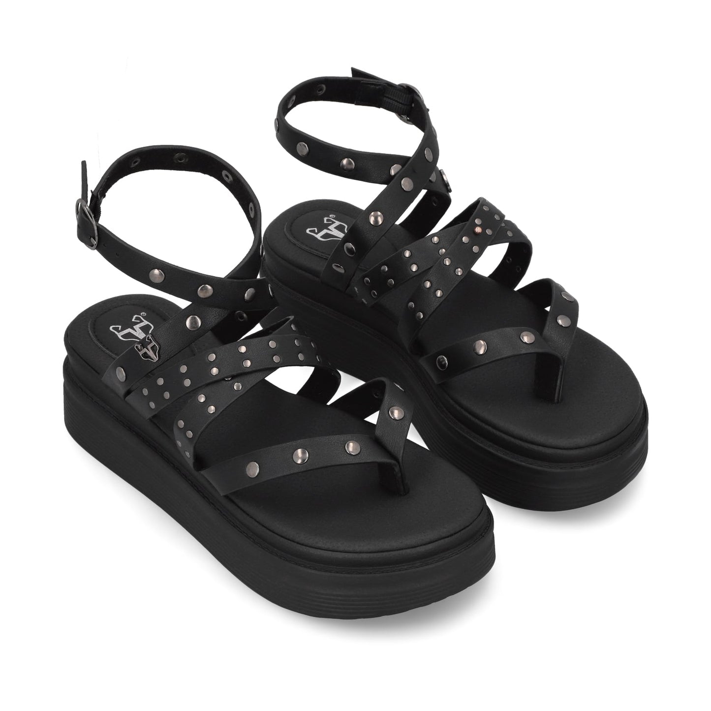 Sandalia Negra Mujer 43013