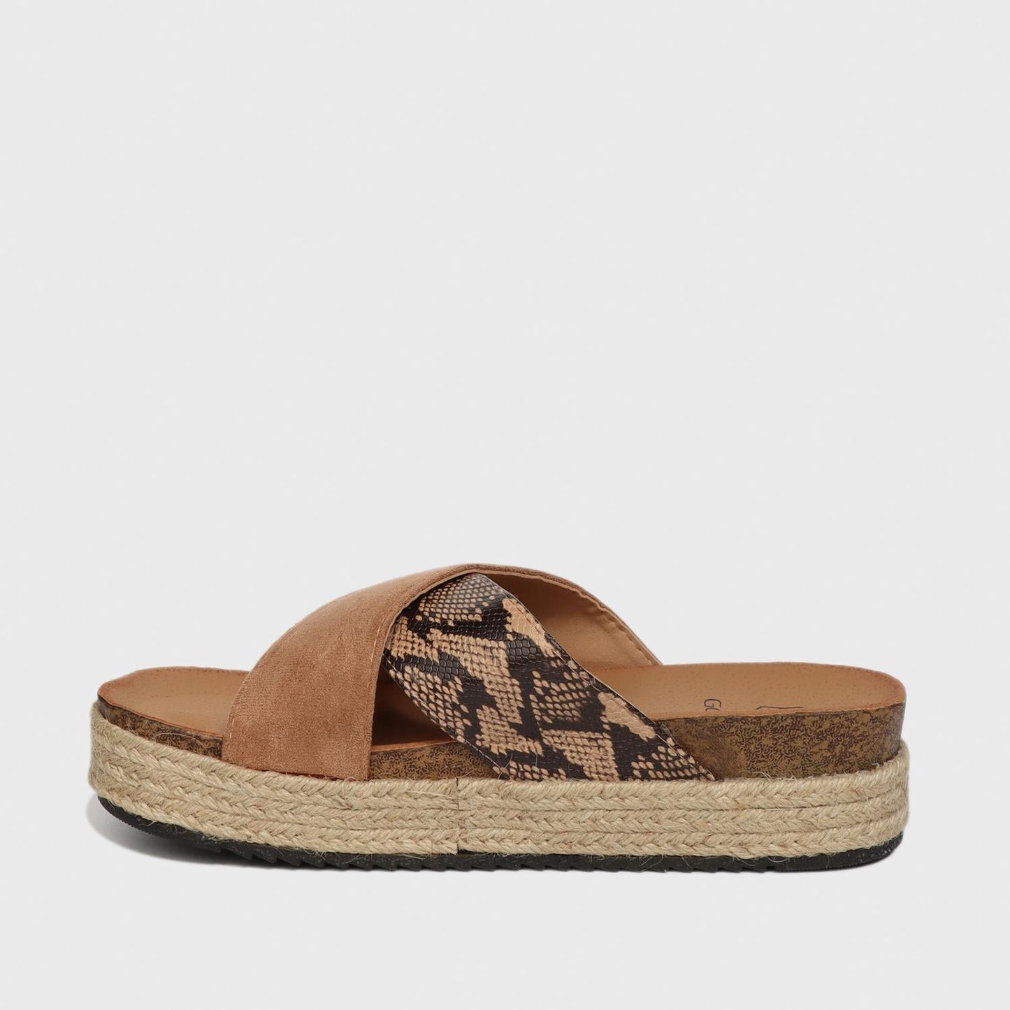 Sandalia Plataforma Animal Print Mujer 23193