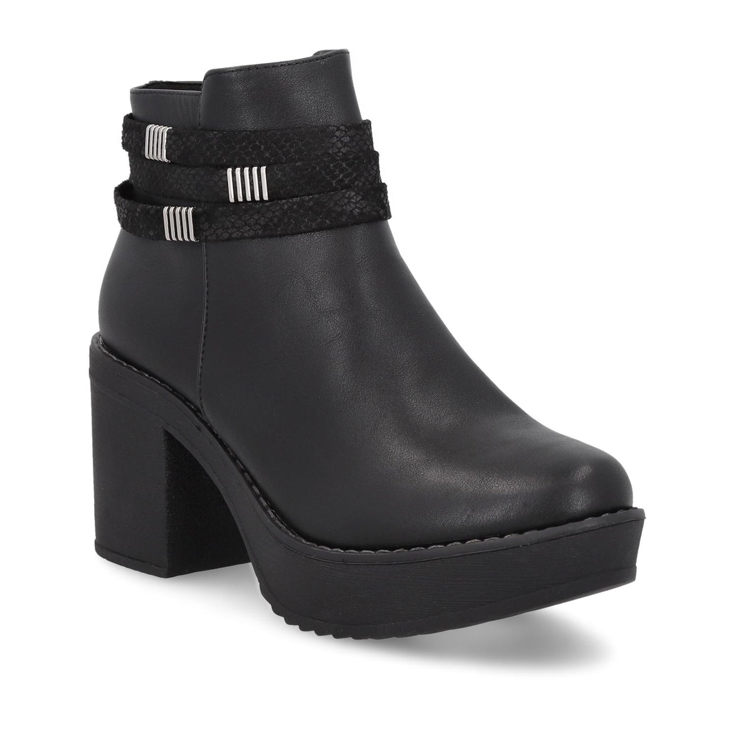 Botín Tacón Negro Mujer 13502