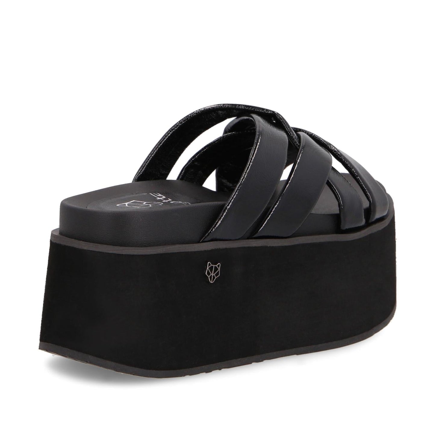 Sandalia Plataforma Negra Mujer 35184