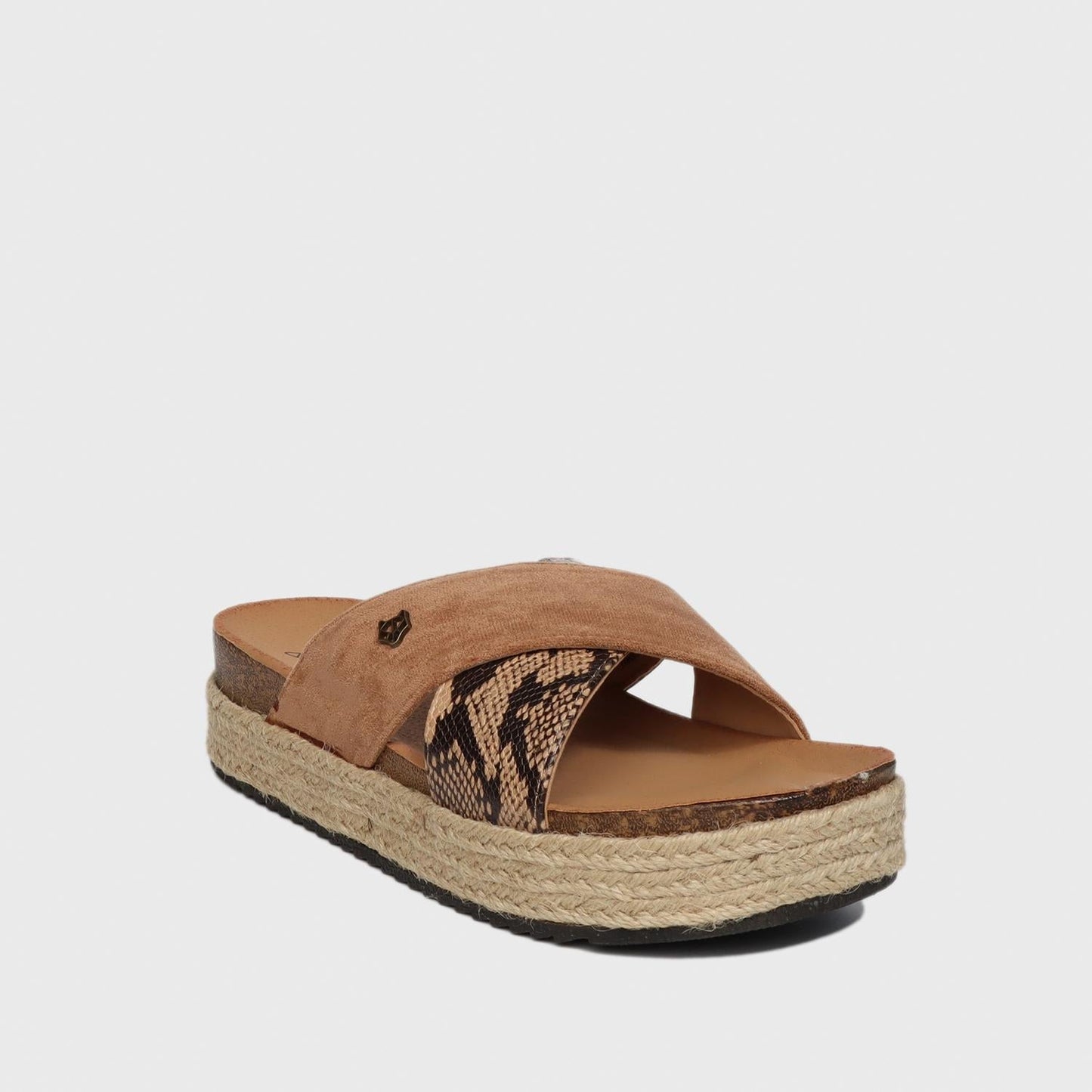 Sandalia Plataforma Animal Print Mujer 23193