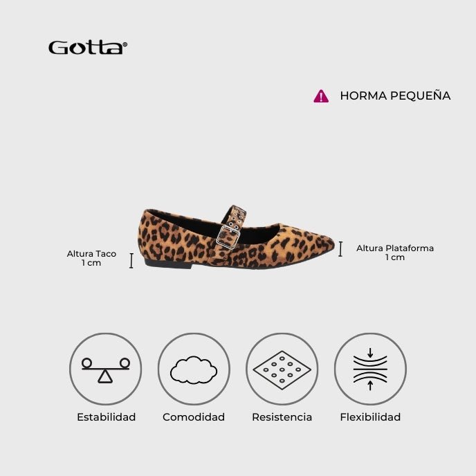 Ballerina Animal Print Mujer 54011