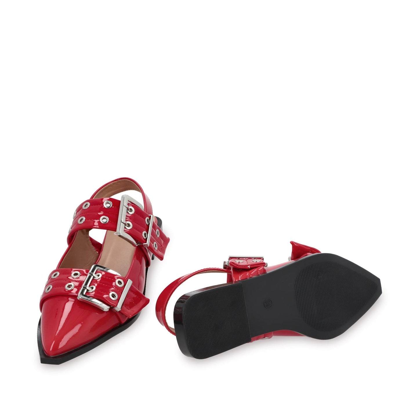 Ballerina Plana Roja Mujer 55240