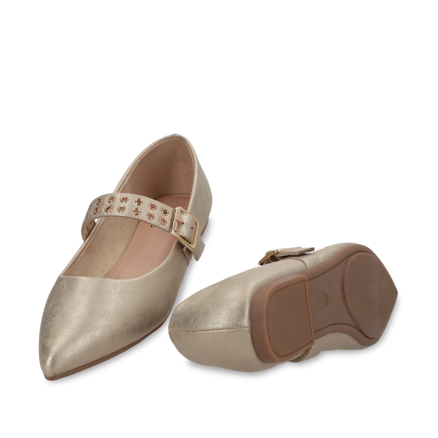Ballerina Plano Oro Mujer 54011