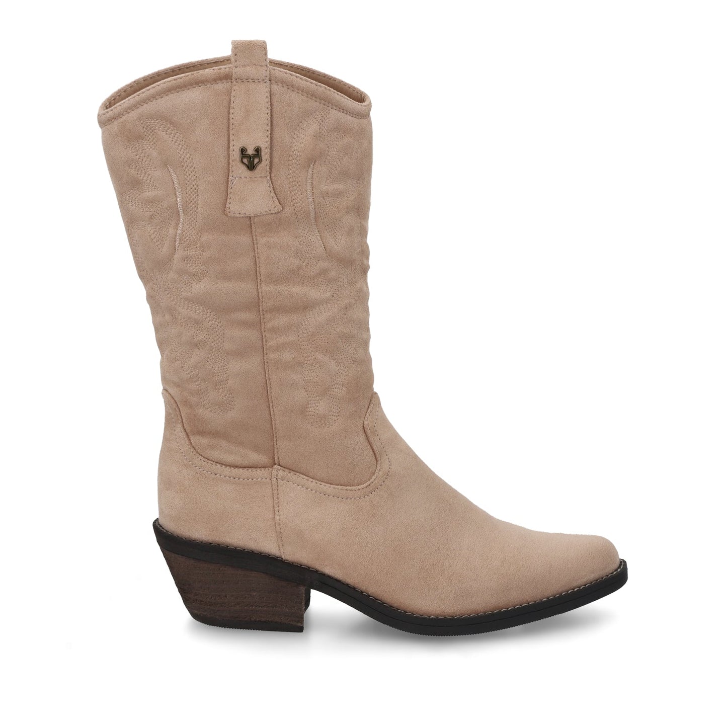 Bota Taco Beige Mujer 23714 - Gotta Mexico