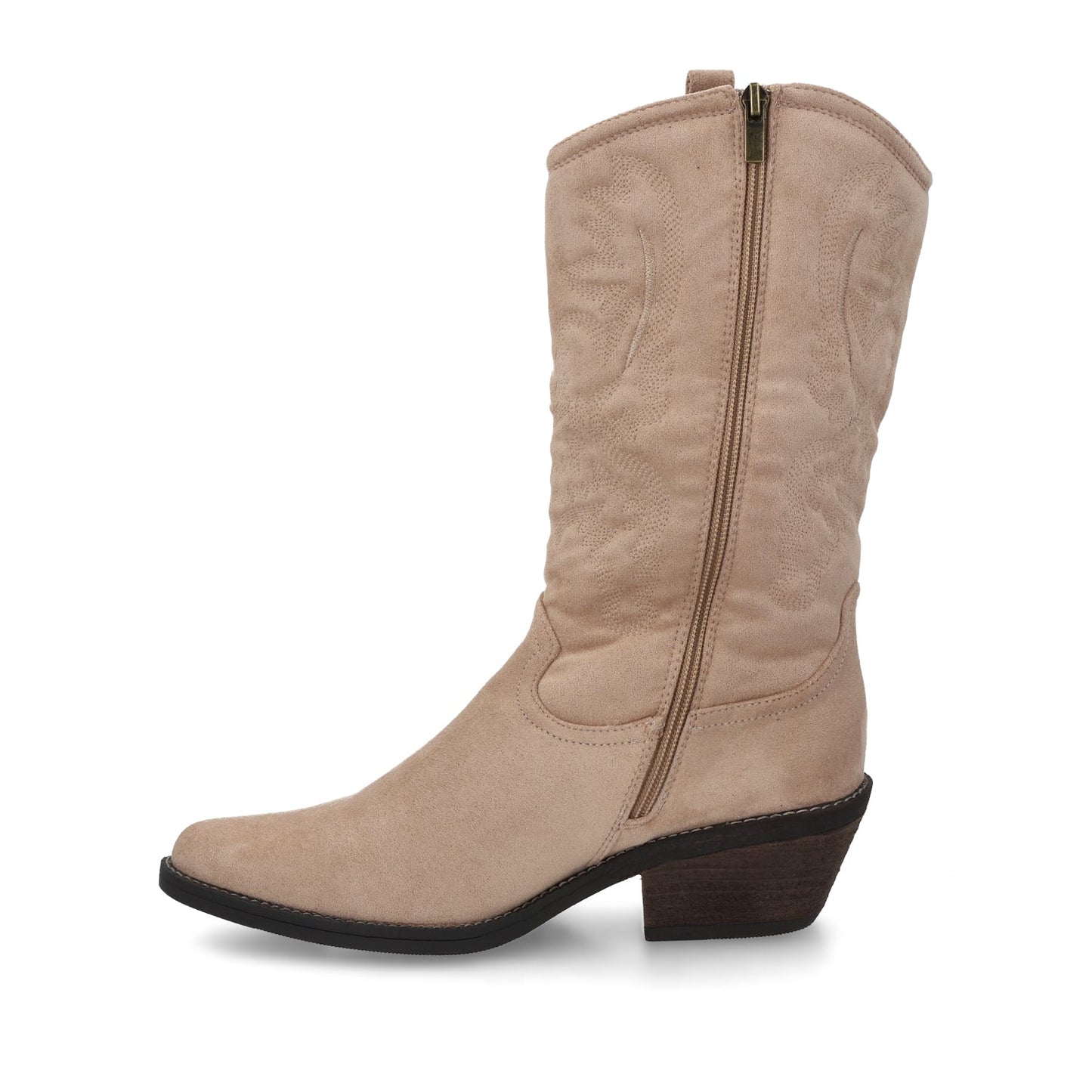 Bota Taco Beige Mujer 23714 - Gotta Mexico