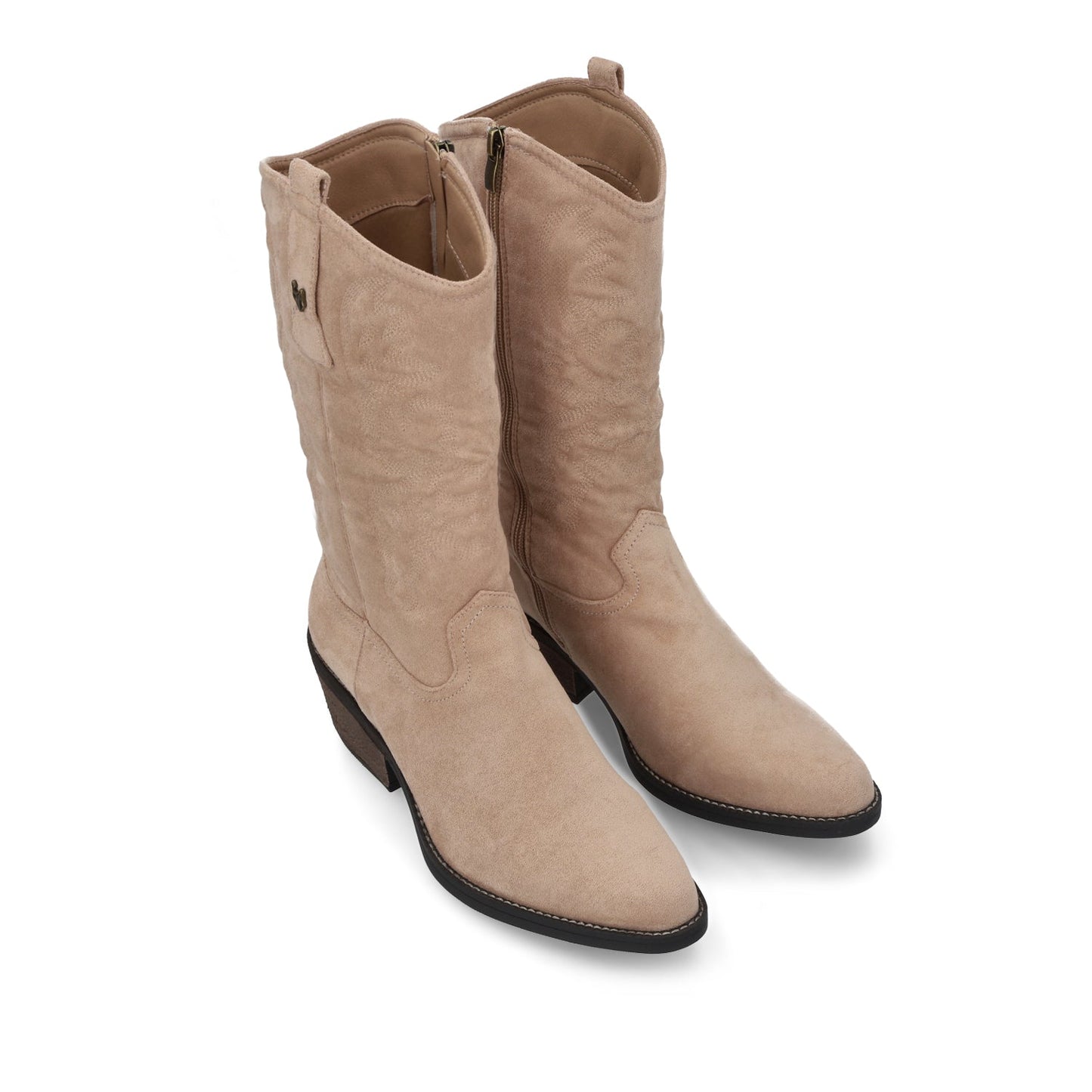 Bota Taco Beige Mujer 23714 - Gotta Mexico