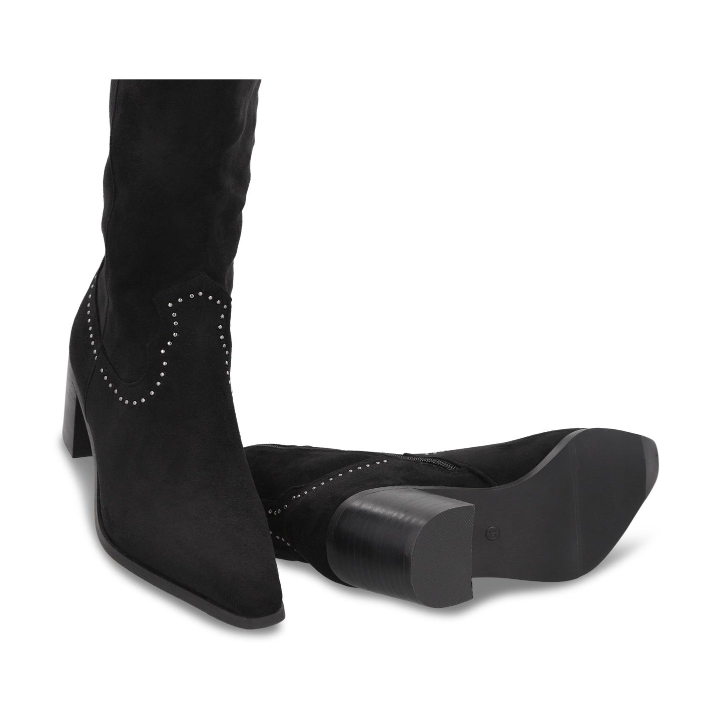 Bota Taco Negra Mujer 55301 - Gotta Mexico