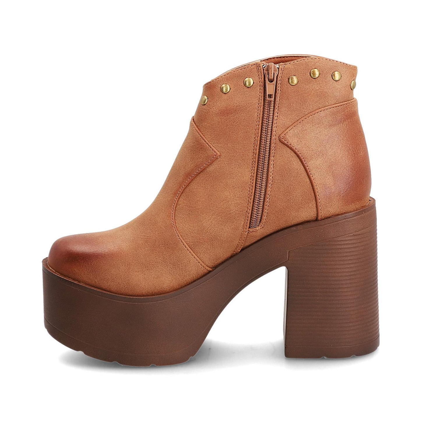 Botín Plataforma Camel Mujer 15036