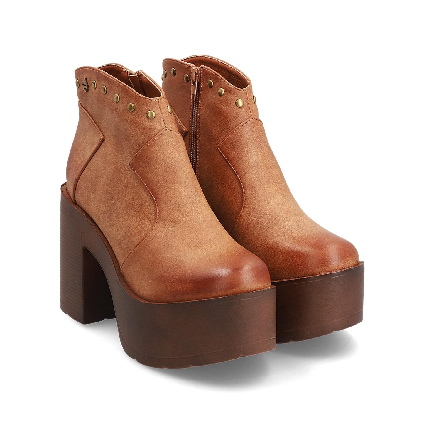 Botín Plataforma Camel Mujer 15036