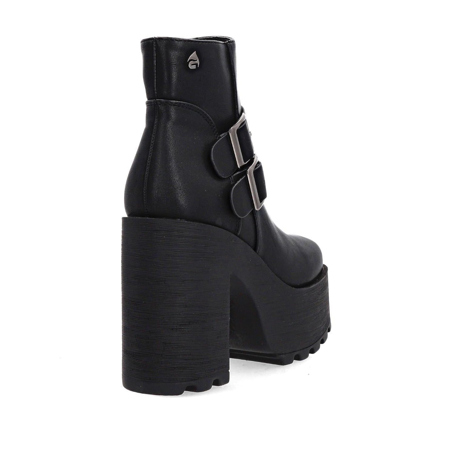 Botín Plataforma Negro Mujer 25640