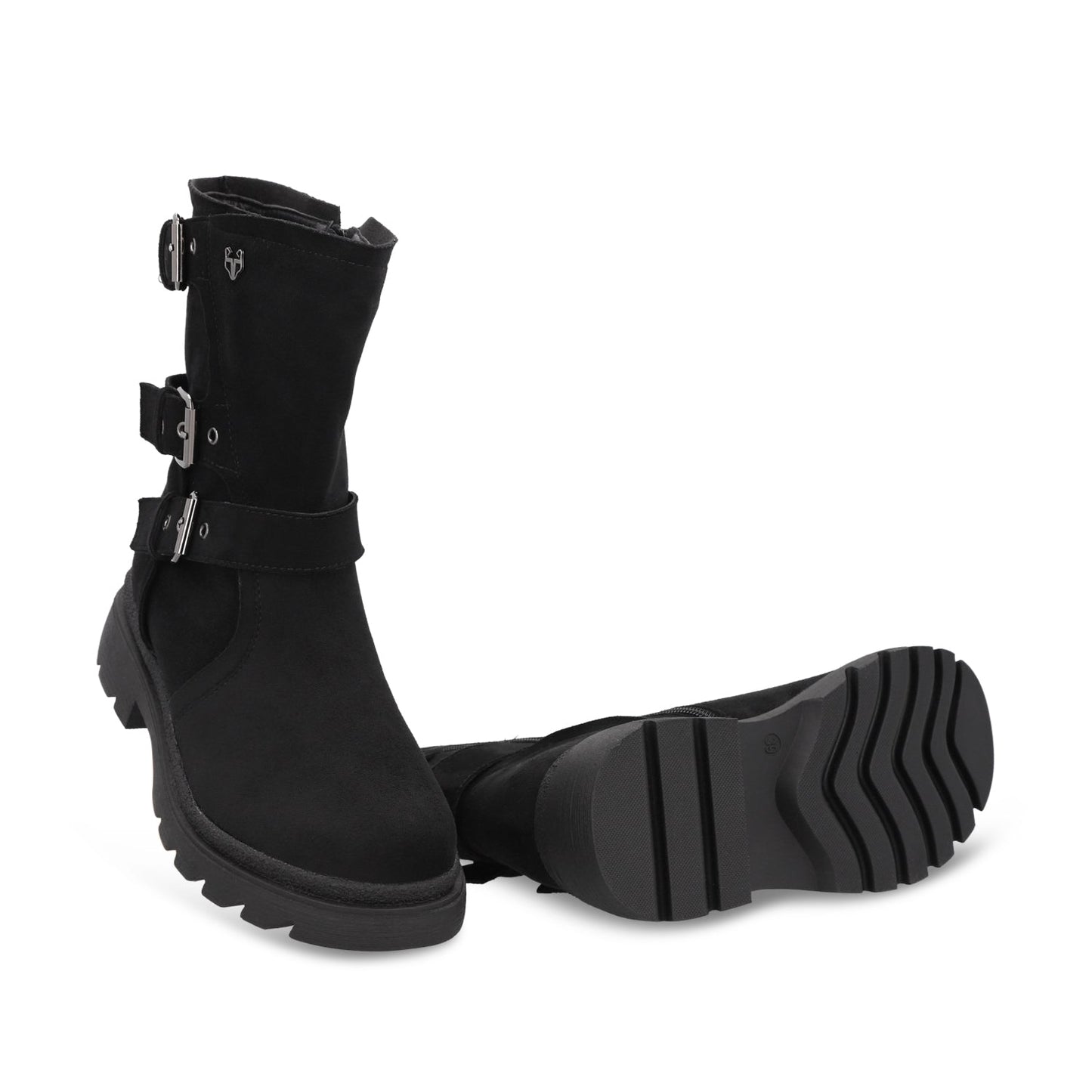 Botin Plataforma Negro Mujer 55280