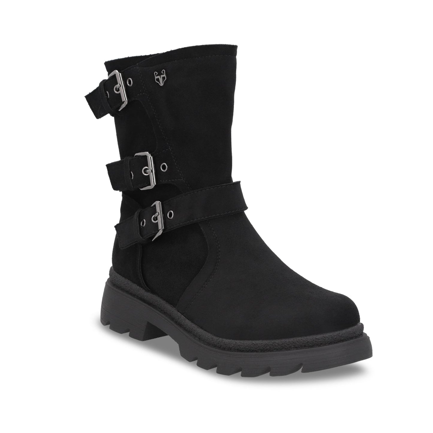 Botin Plataforma Negro Mujer 55280