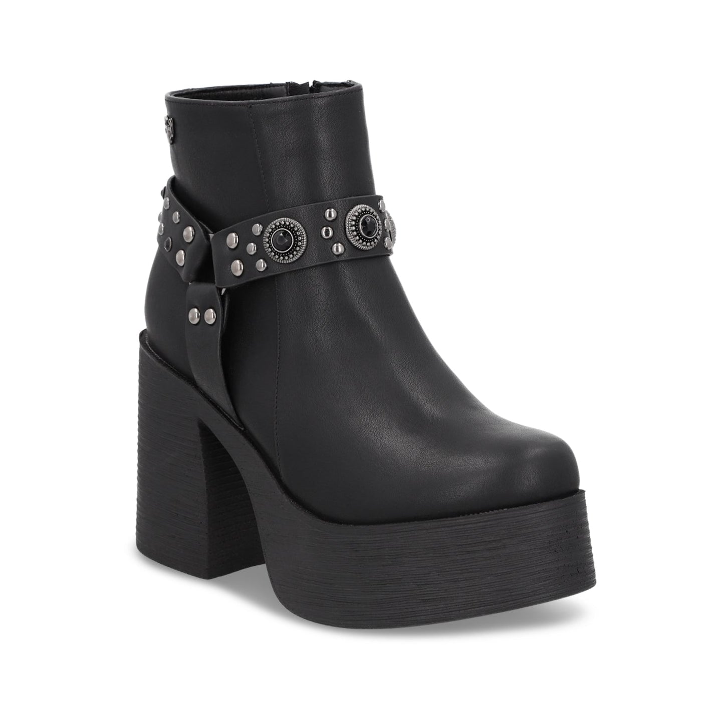 Botin Taco Negro Mujer 25635 - Gotta Mexico
