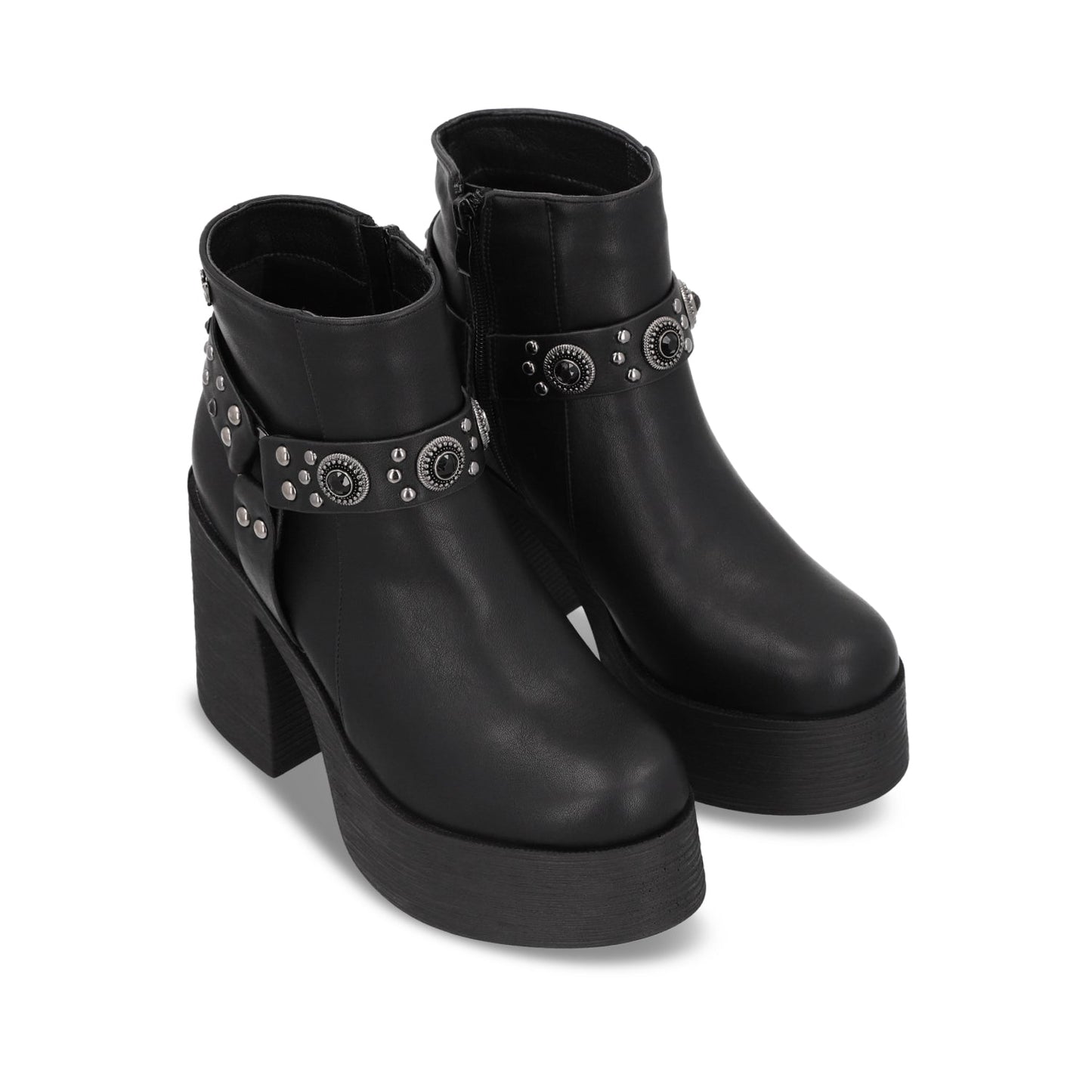 Botin Taco Negro Mujer 25635 - Gotta Mexico