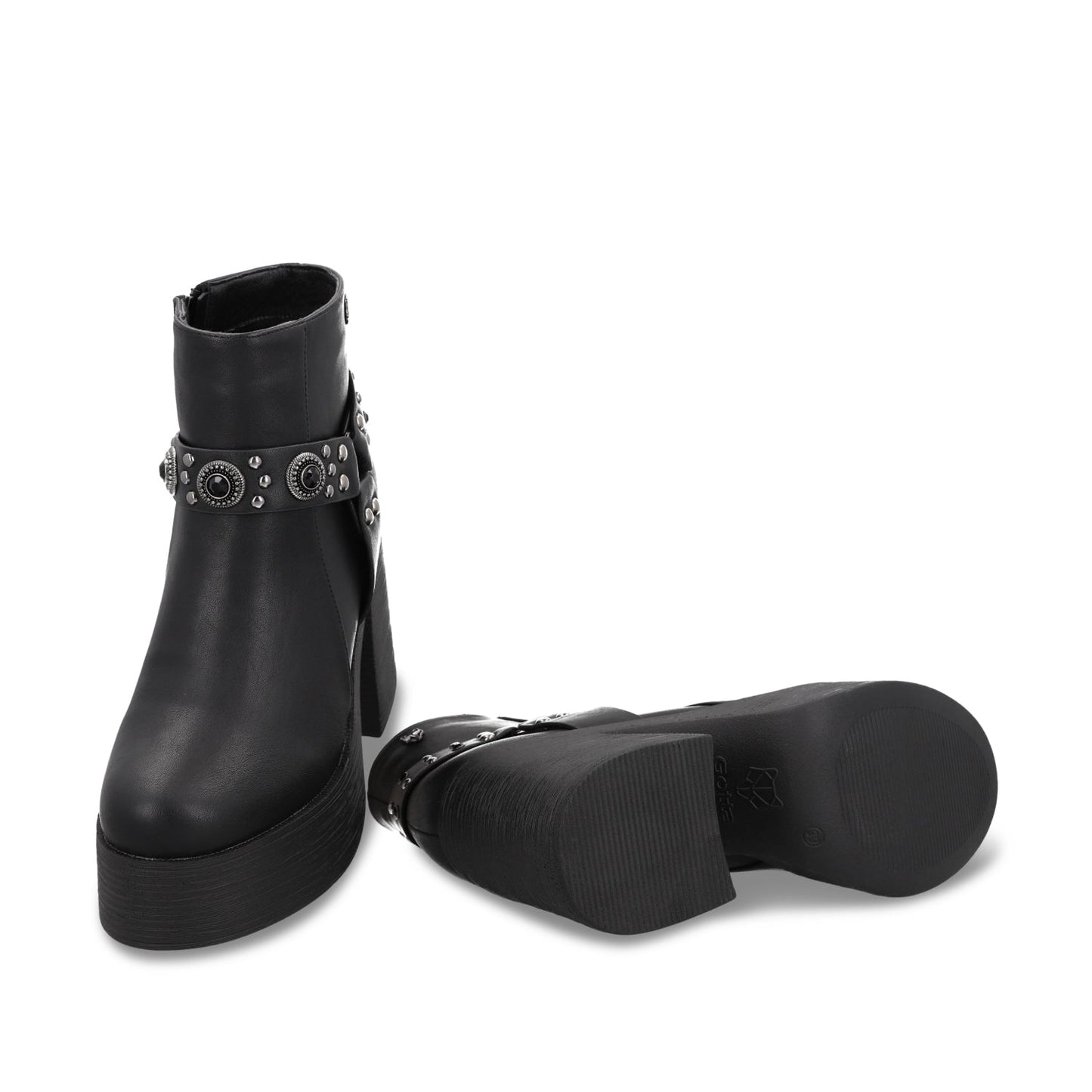 Botin Taco Negro Mujer 25635 - Gotta Mexico