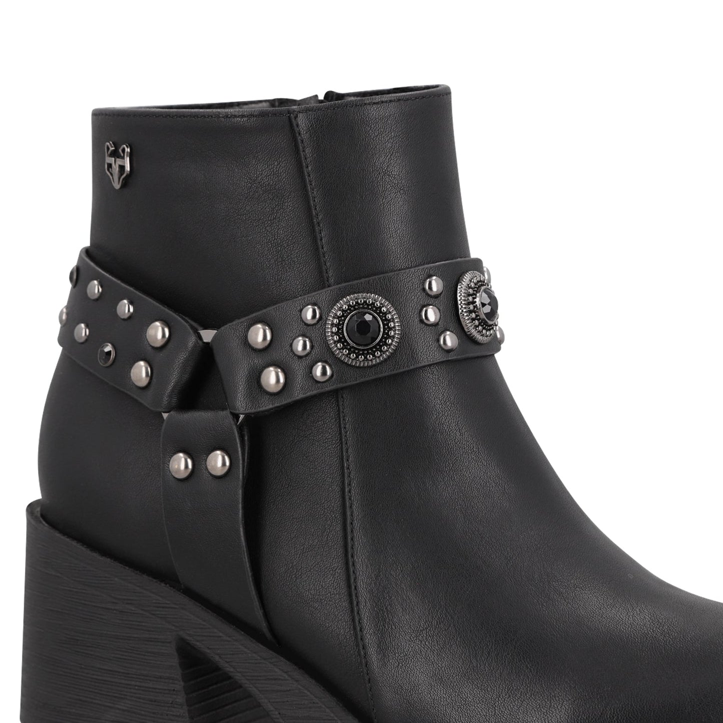 Botin Taco Negro Mujer 25635 - Gotta Mexico