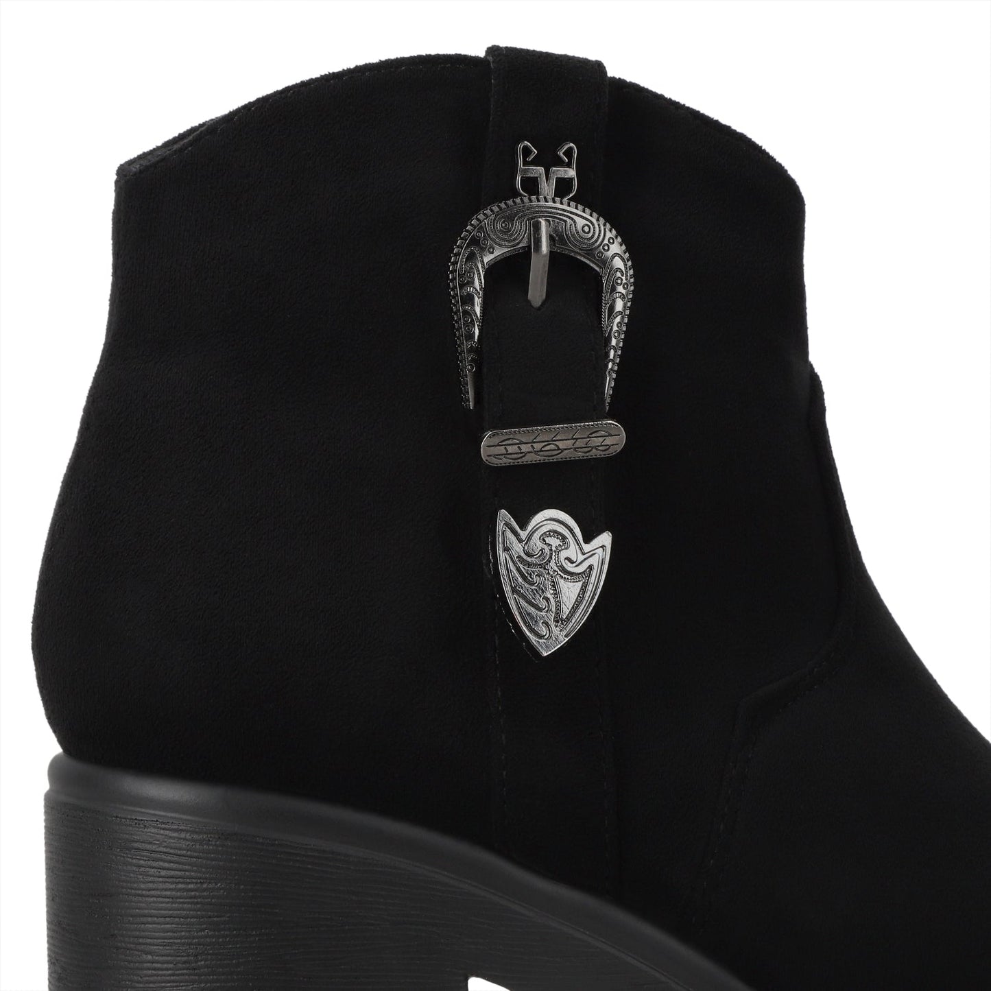 Botin Taco Negro Mujer 55311