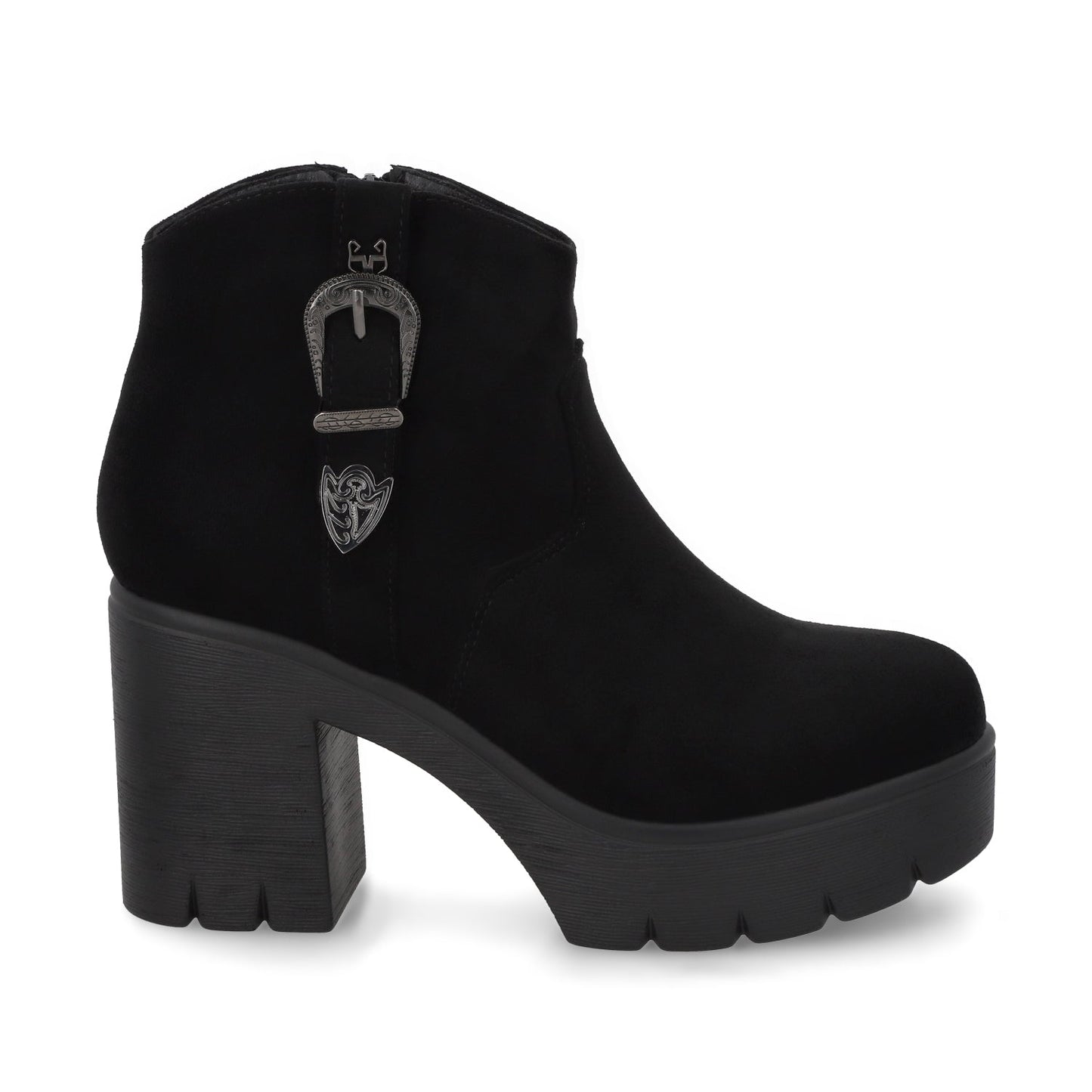Botin Taco Negro Mujer 55311