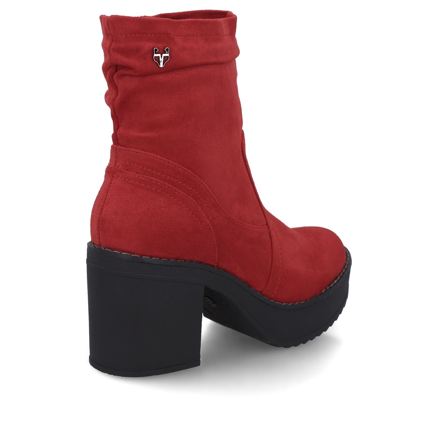 Botin Taco Rojo Mujer C7330