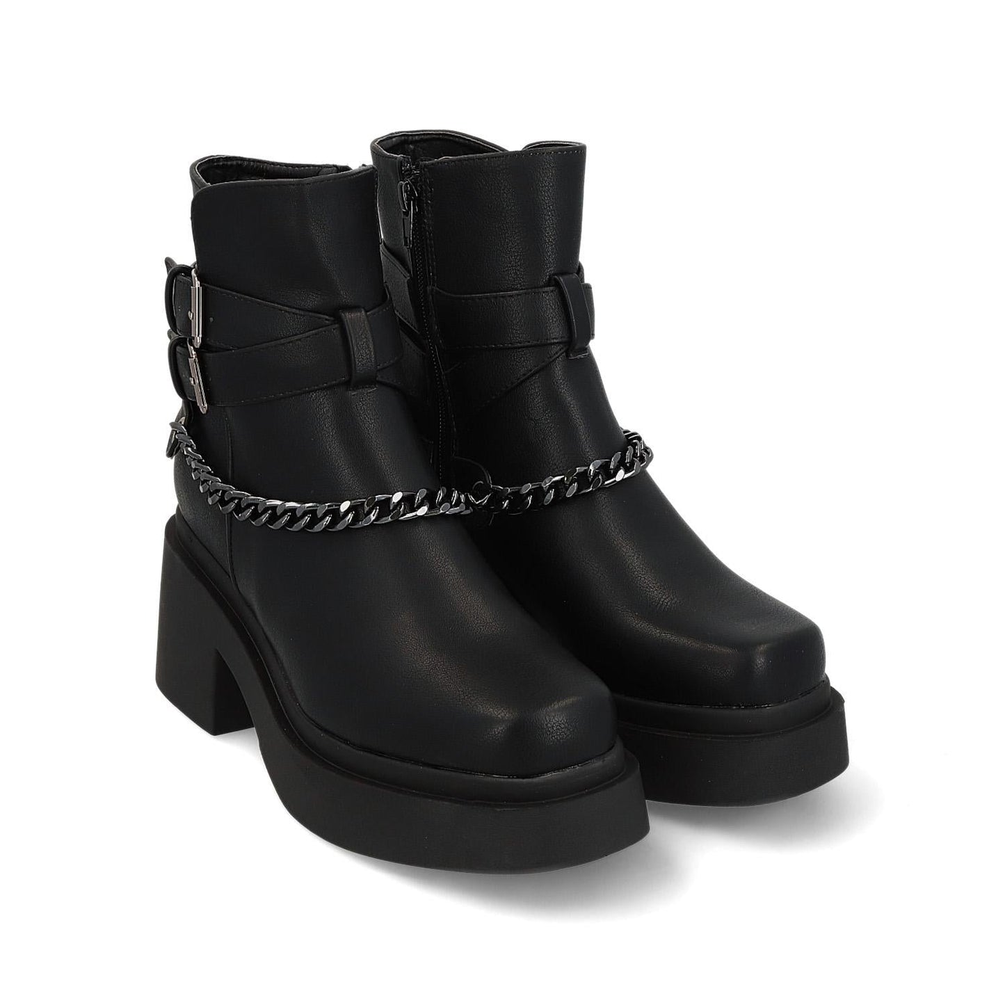 Botín Tacón Negro Mujer 25671