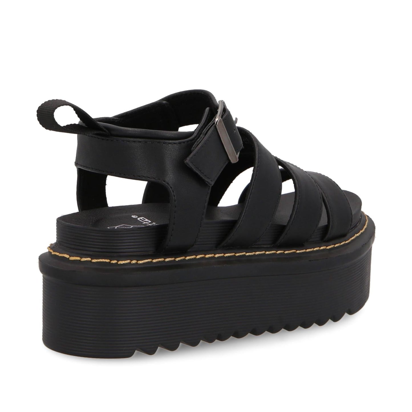 Sandalia Plataforma Negra Mujer 35300