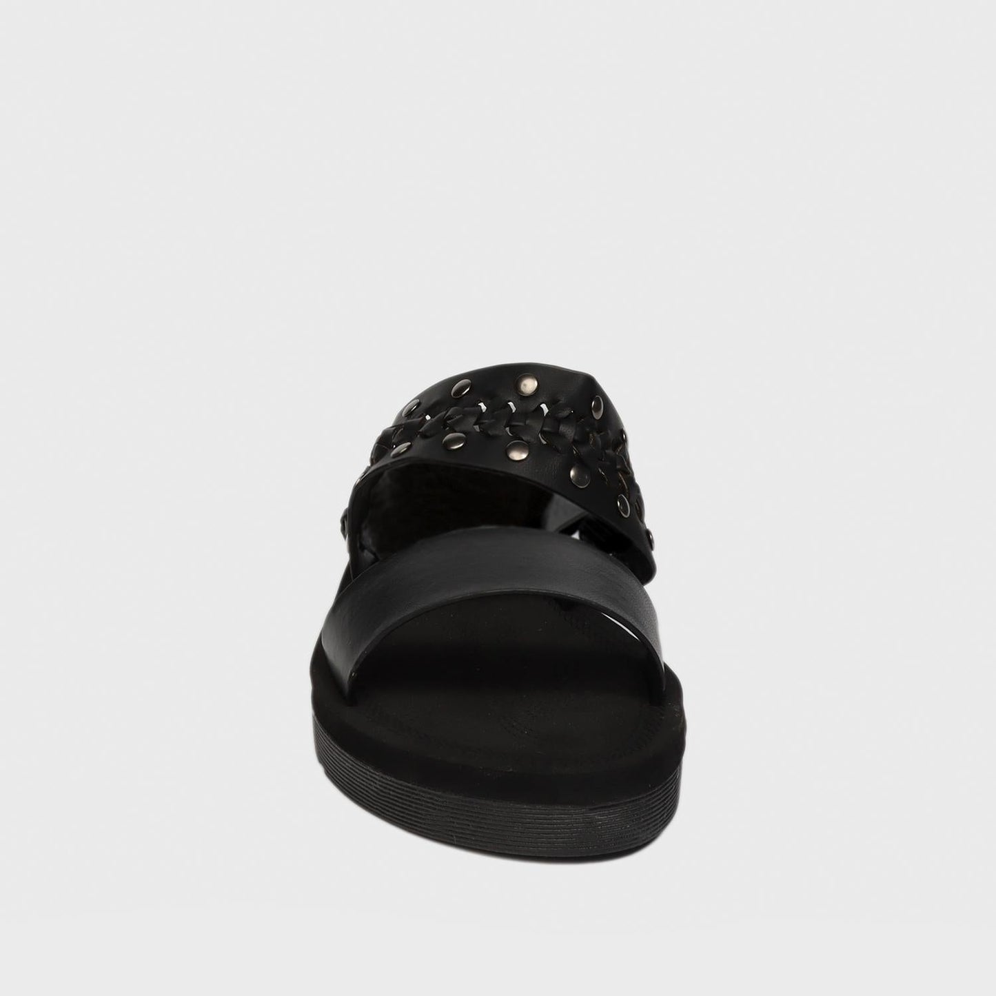 Sandalia Plana Negra Mujer 13213