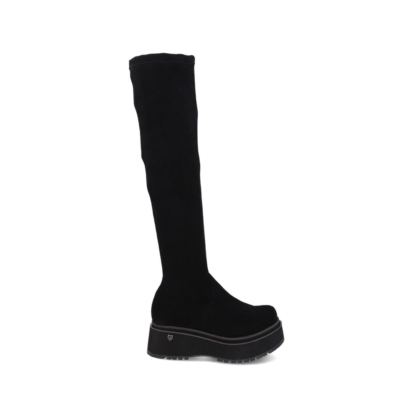 Bota Plataforma Negra Mujer 15096