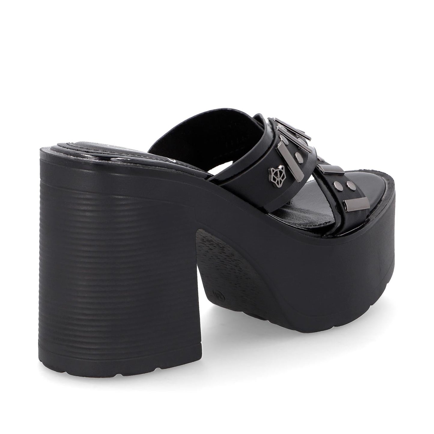 Sandalia Plataforma Negra Mujer 15805