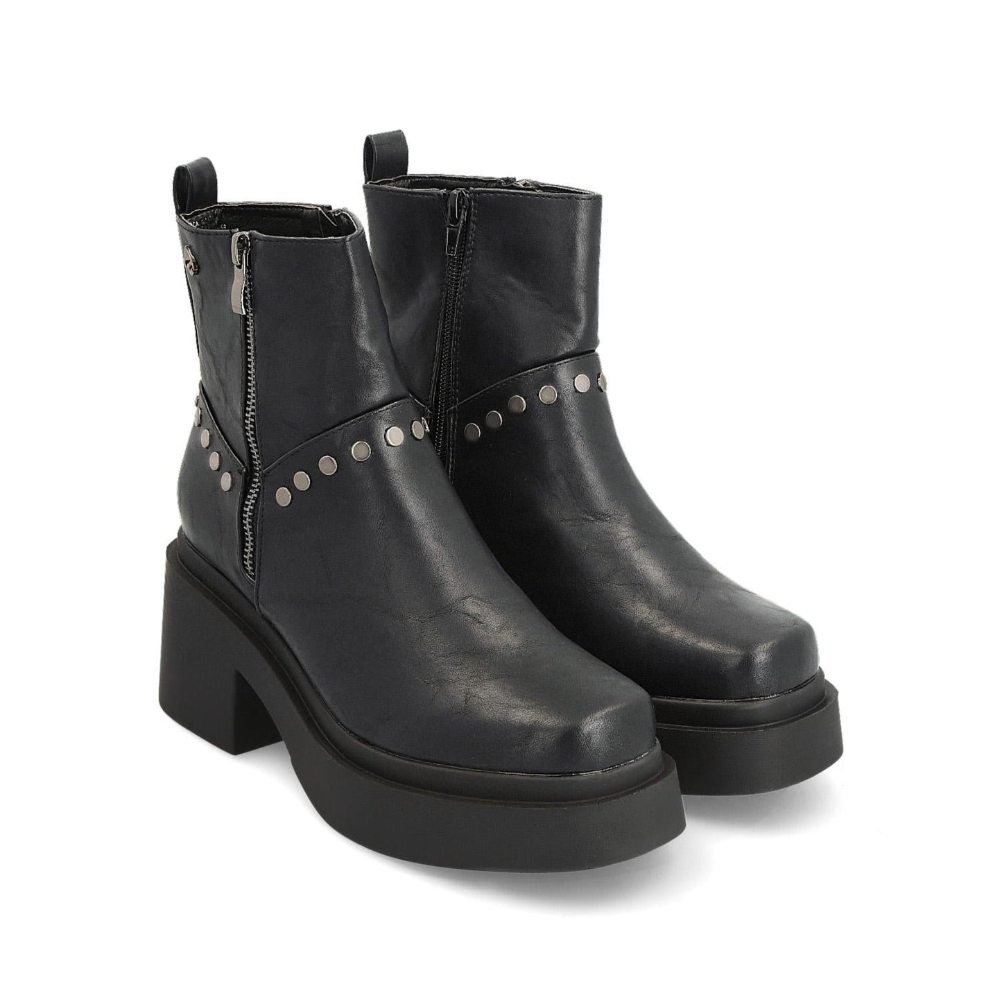 Botín Tacón Negro Mujer 25670