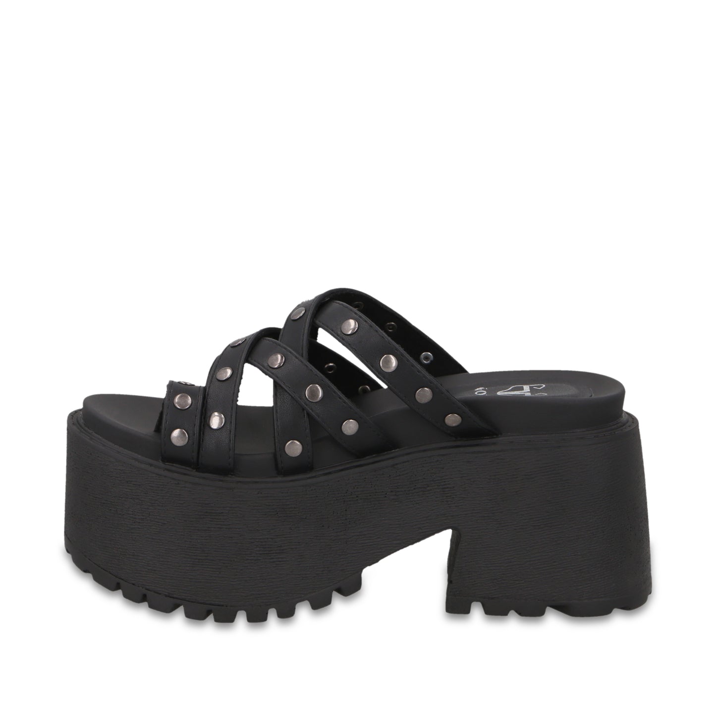 Sandalia Plataforma Negra Mujer 1567F