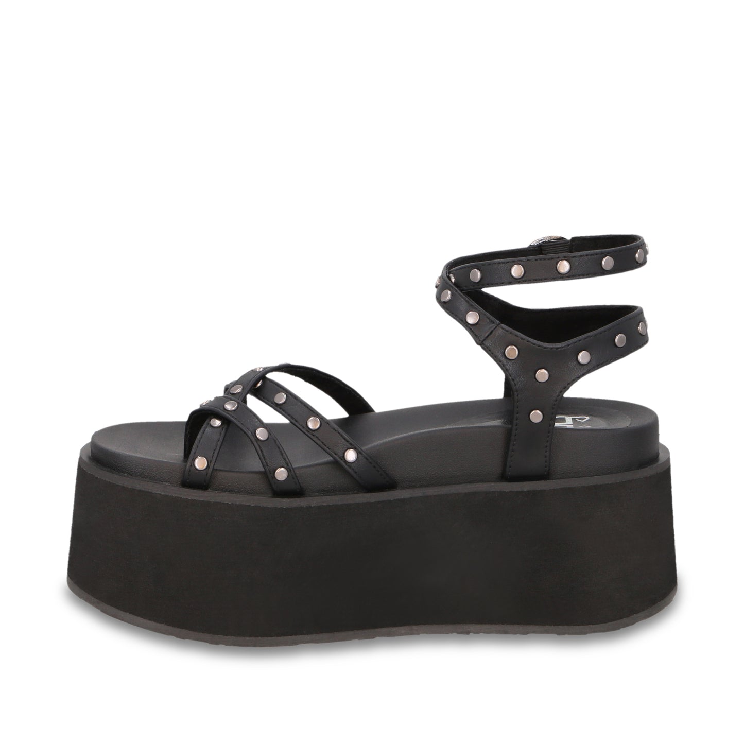 Sandalia Plataforma Negra Mujer 35188
