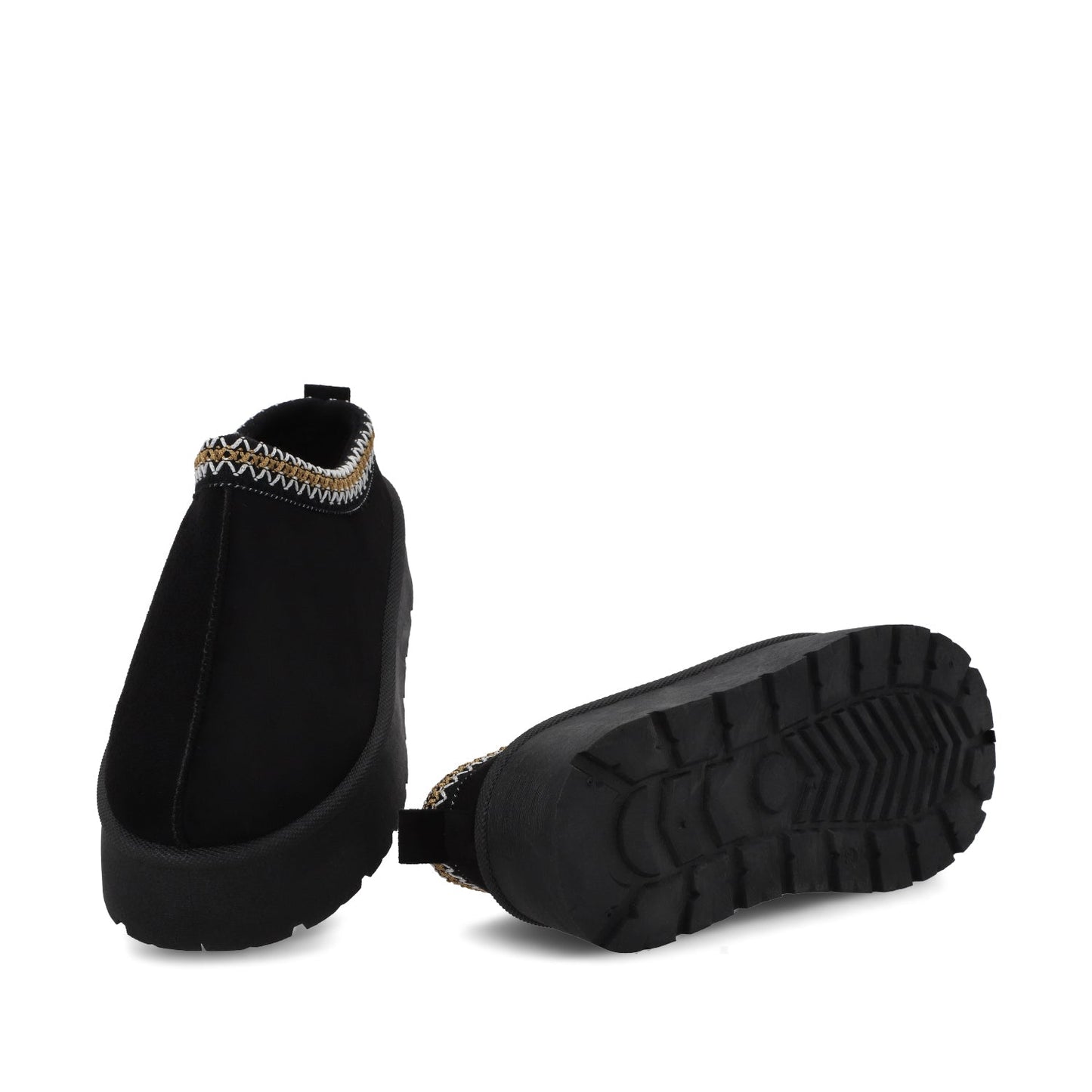 Pantufla Plataforma Negra Mujer 48112