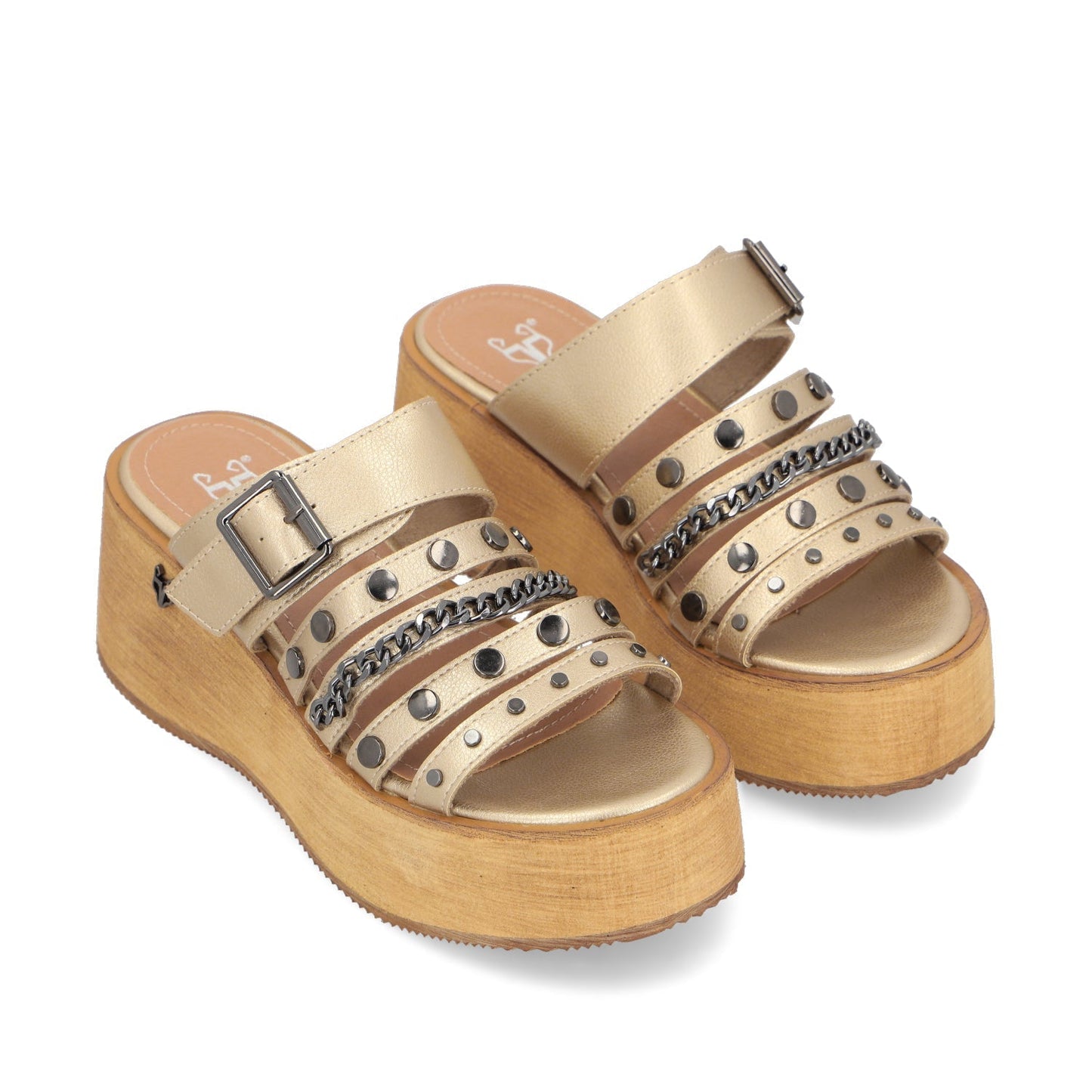 Sandalia Dorada Mujer 45841