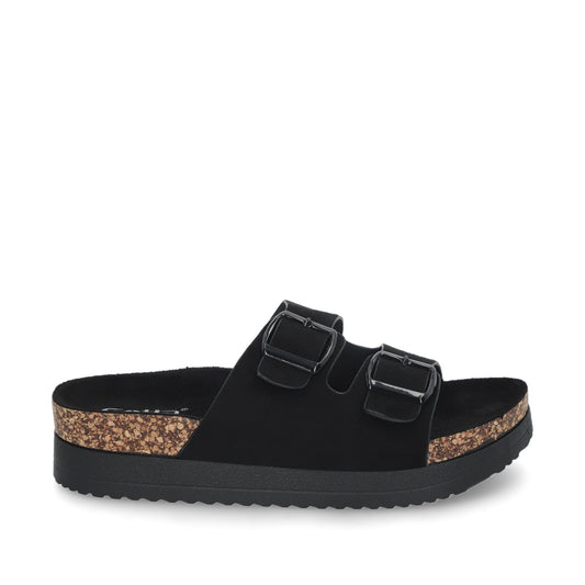 Sandalia Negra Mujer 12062