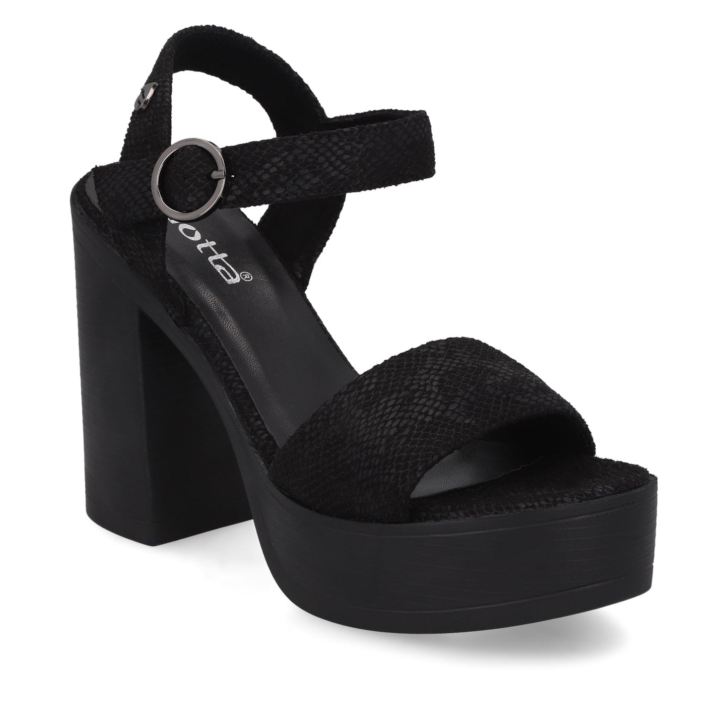 Sandalia Negra Mujer 45961