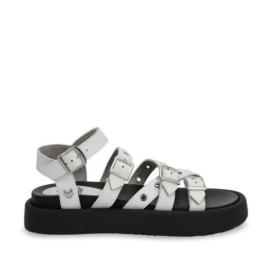 Sandalia Plana Blanca Mujer 55950