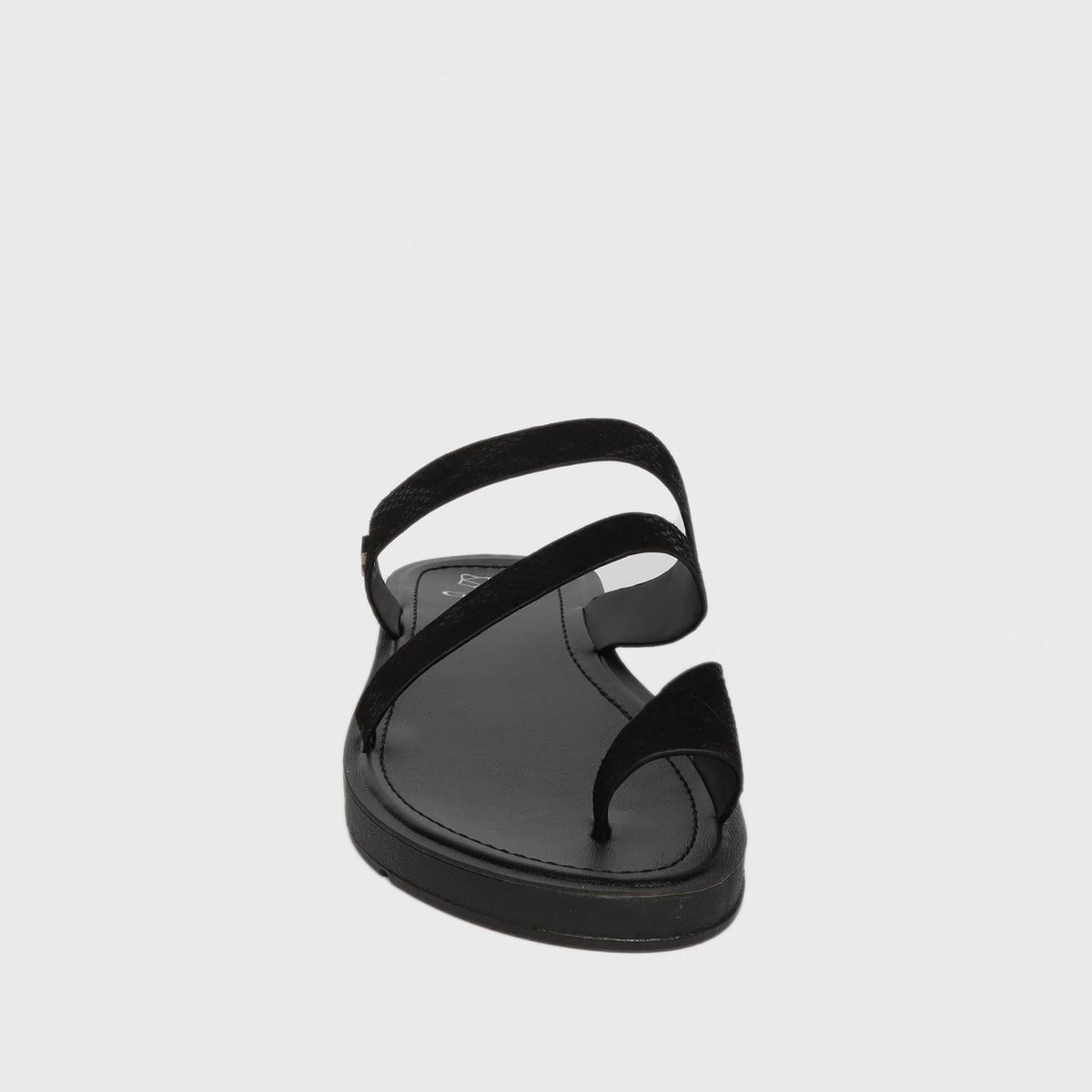 Sandalia Plana Negra Mujer 13252