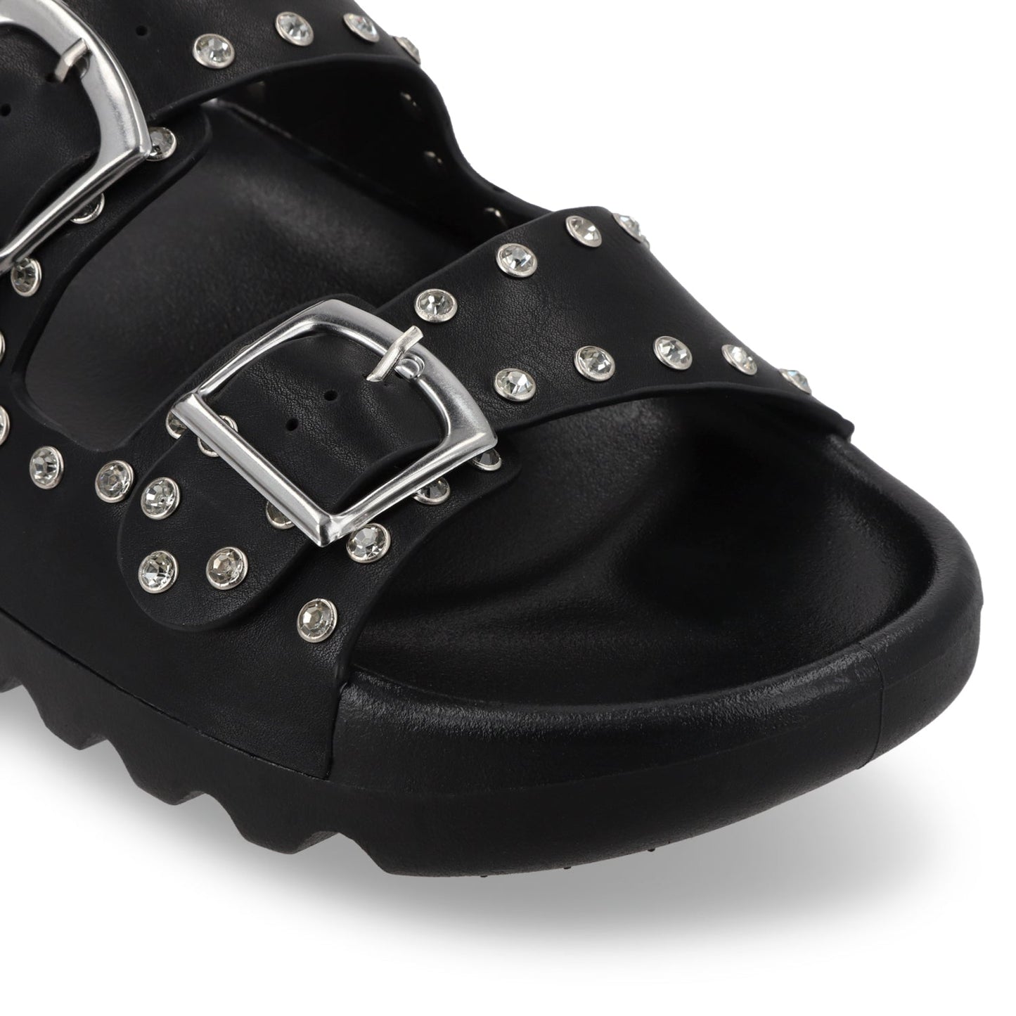 Sandalia Plana Negra Mujer 52060