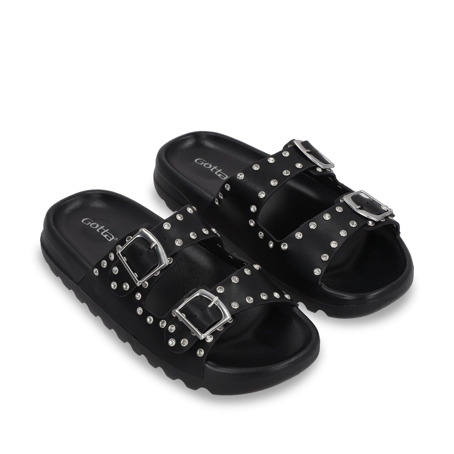 Sandalia Plana Negra Mujer 52060