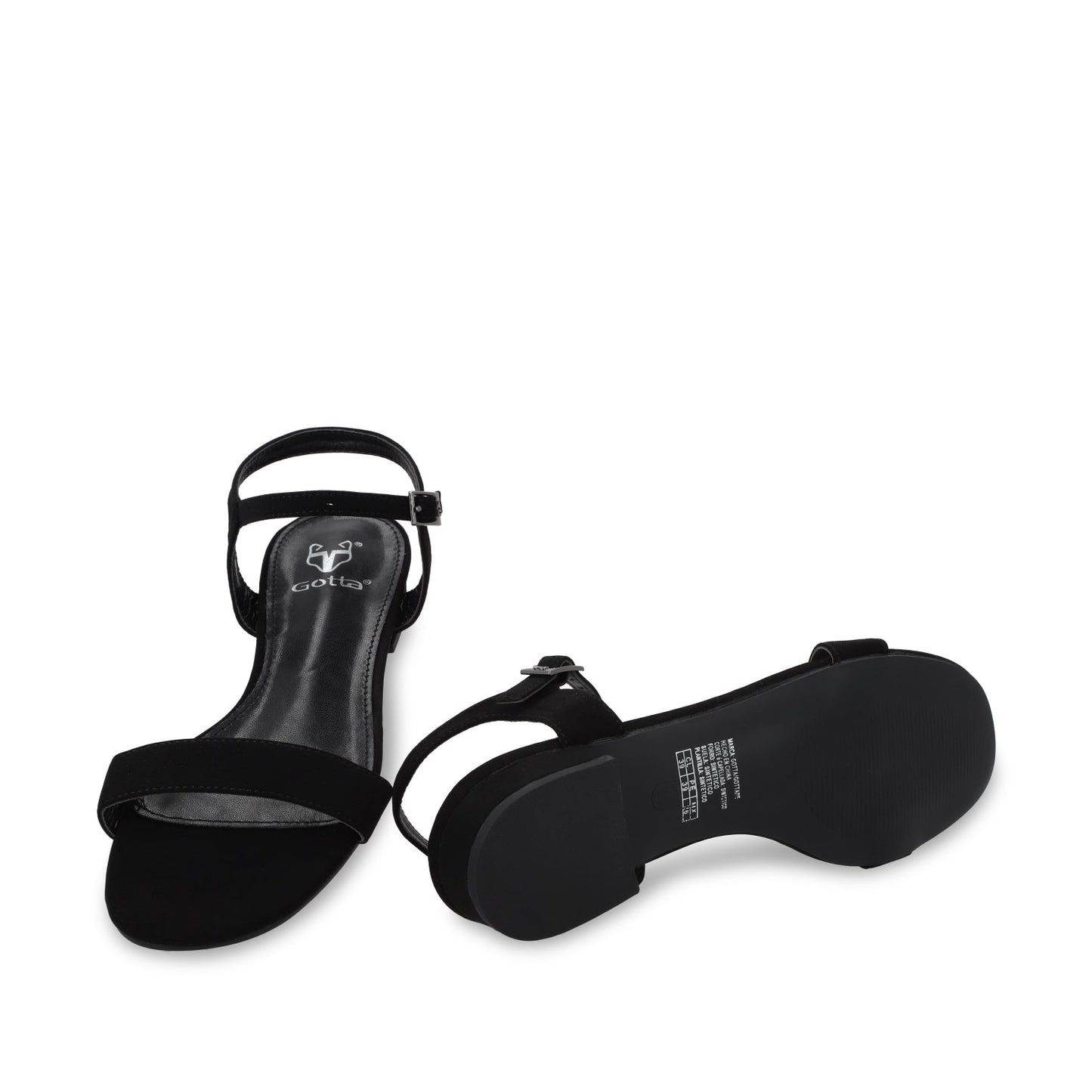 Sandalia Plana Negra Mujer 55201 - Gotta Mexico