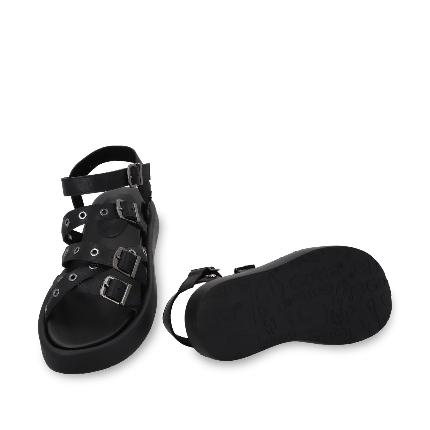 Sandalia Plana Negra Mujer 55950 - Gotta Mexico